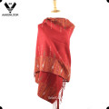 New Woven Jacquard Shawl Scarf with Fringes